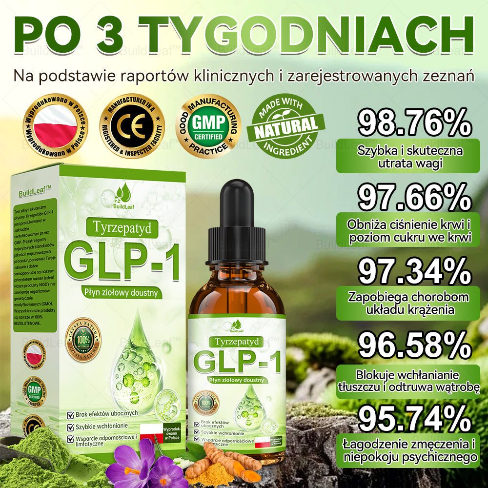 Wyprodukowano i wysłano z Polski 🌸BuildLeaf® Tyrzepatyd GLP-1 Krople odchudzające i wspomagające zdrowie🔥🔥 OSTATNI DZIEŃ – SKORZYSTAJ Z 80% ZNIŻKI!